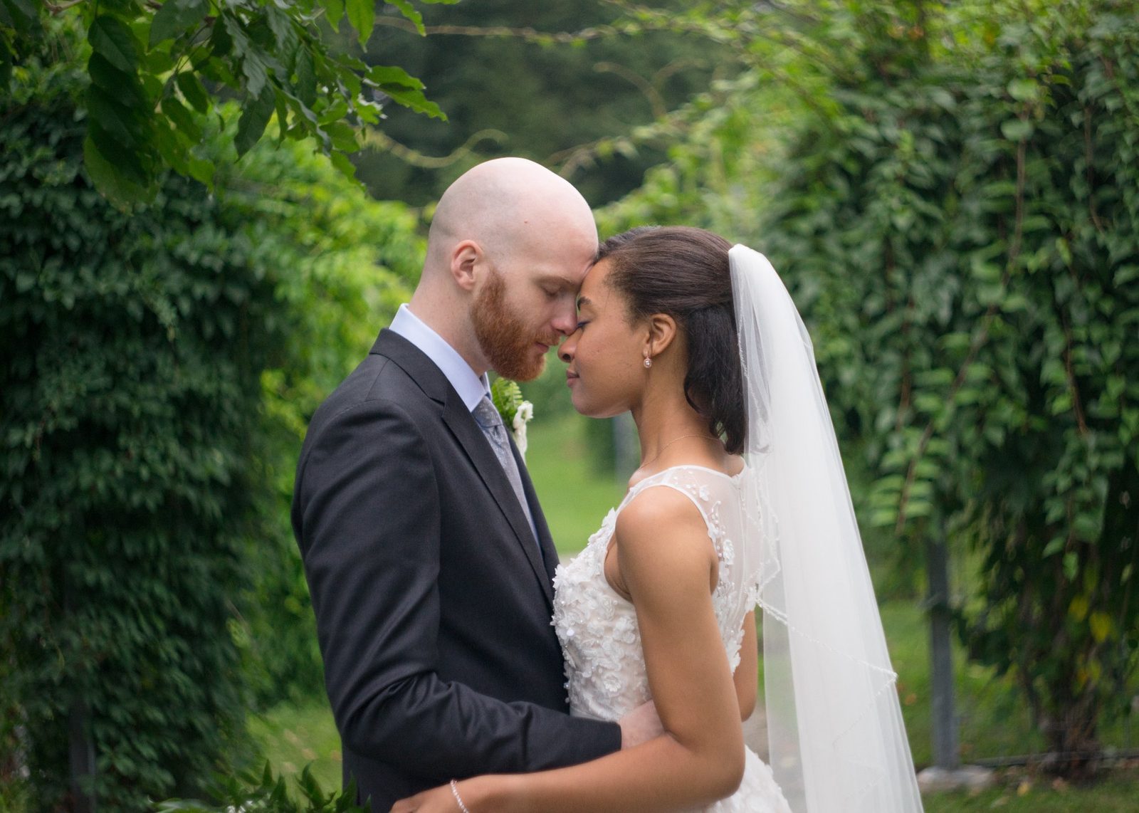 Intimate couple moment