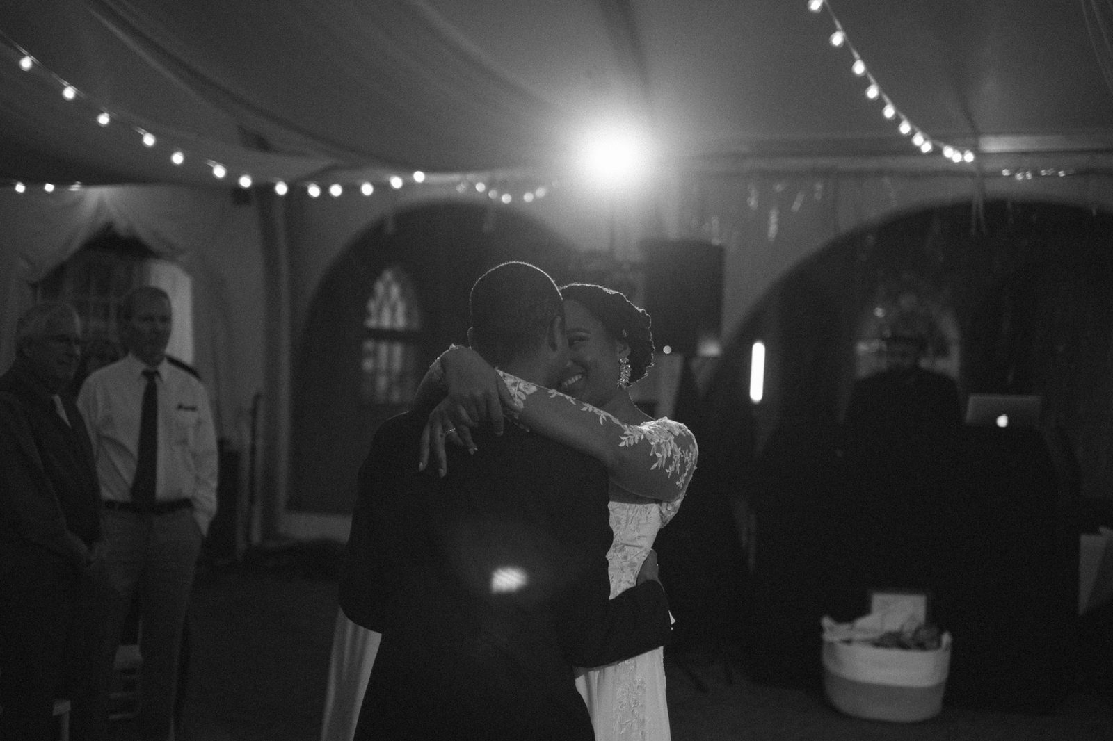 First dance black and white